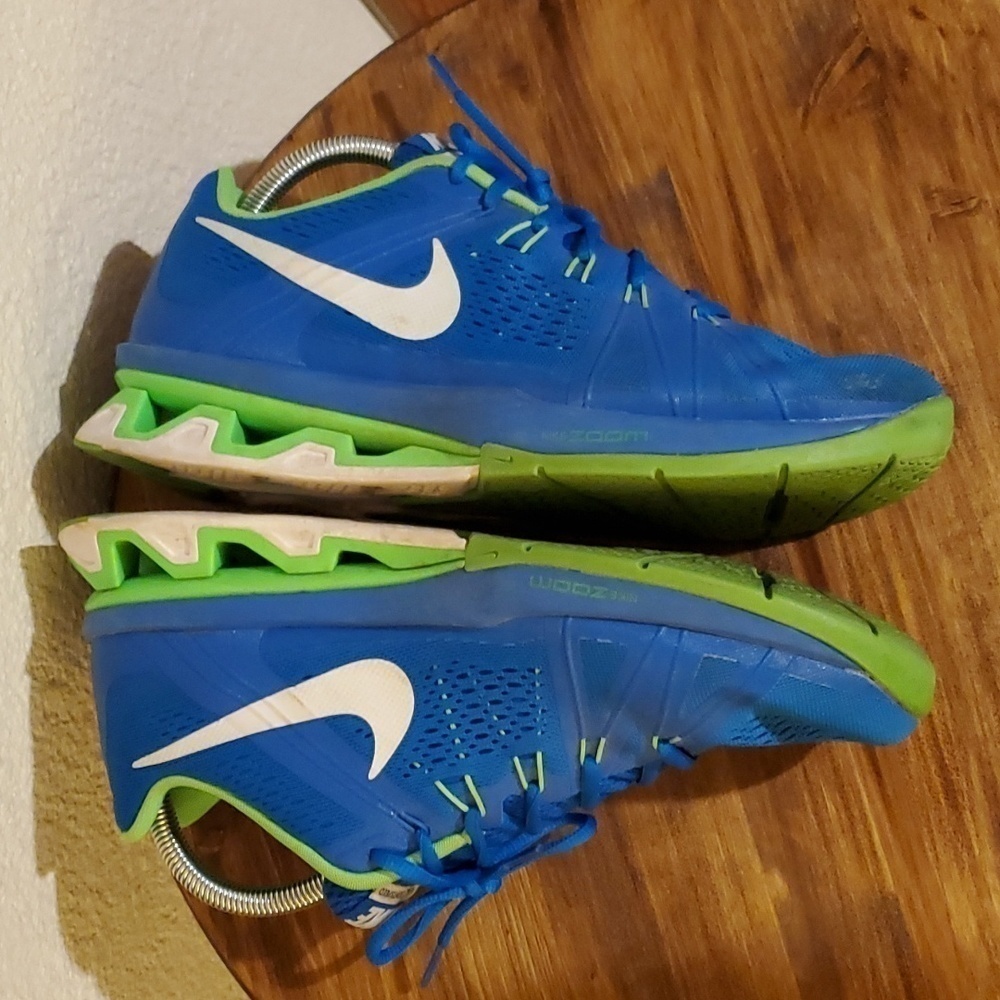 Nike| Reax Zoom Lightening Training Shoes Blue Light Green Sneakers Mens Sz.9